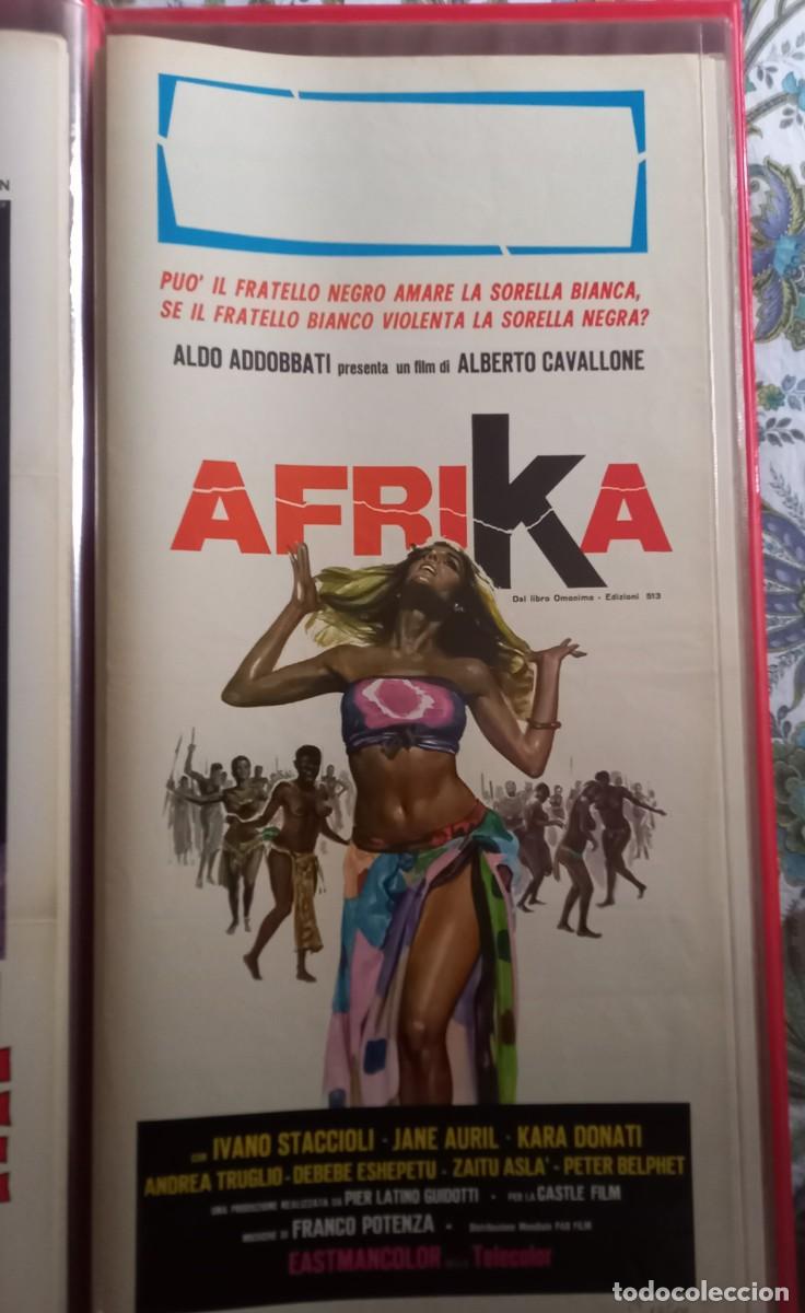 Cine: AFRIKA 1974 POSTER cm. 33X70 IVANO STACCIOLI JANE AURIL KARA DONATI