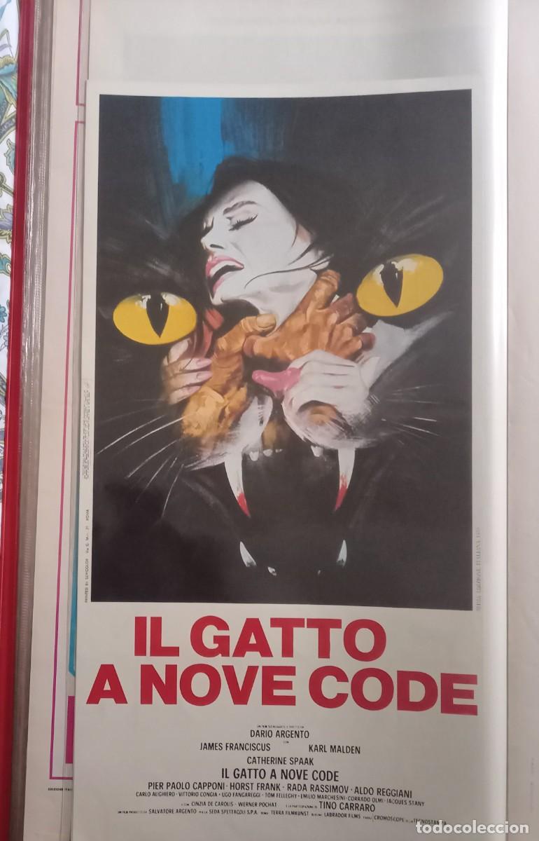Cine: IL GATTO A NOVE CODE 1971 DI DARIO ARGENTO POSTER cm. 33X70 CATHERINE SPAAK RADA RASSIMOV
