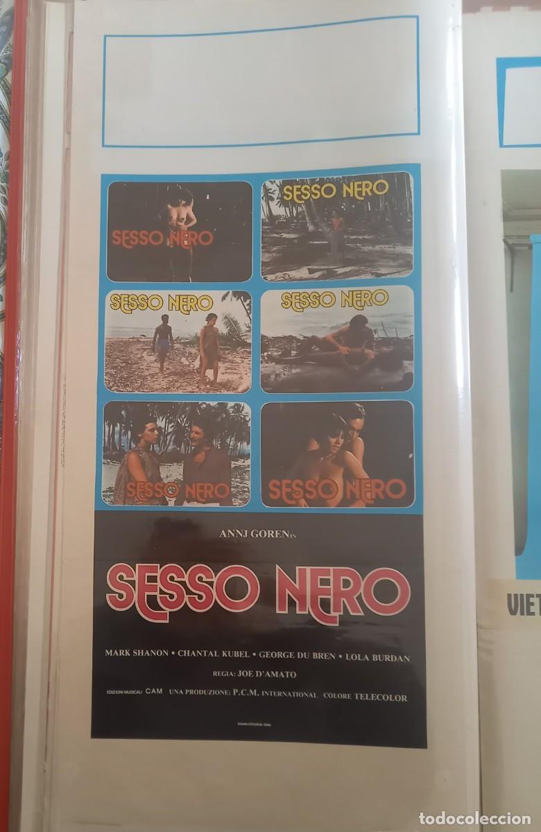 Kino: SESSO NERO 1980 JOE D'AMATO POSTER cm. 33X70 LOLA BURDAN CHANTAL KUBEL MARK SHANON