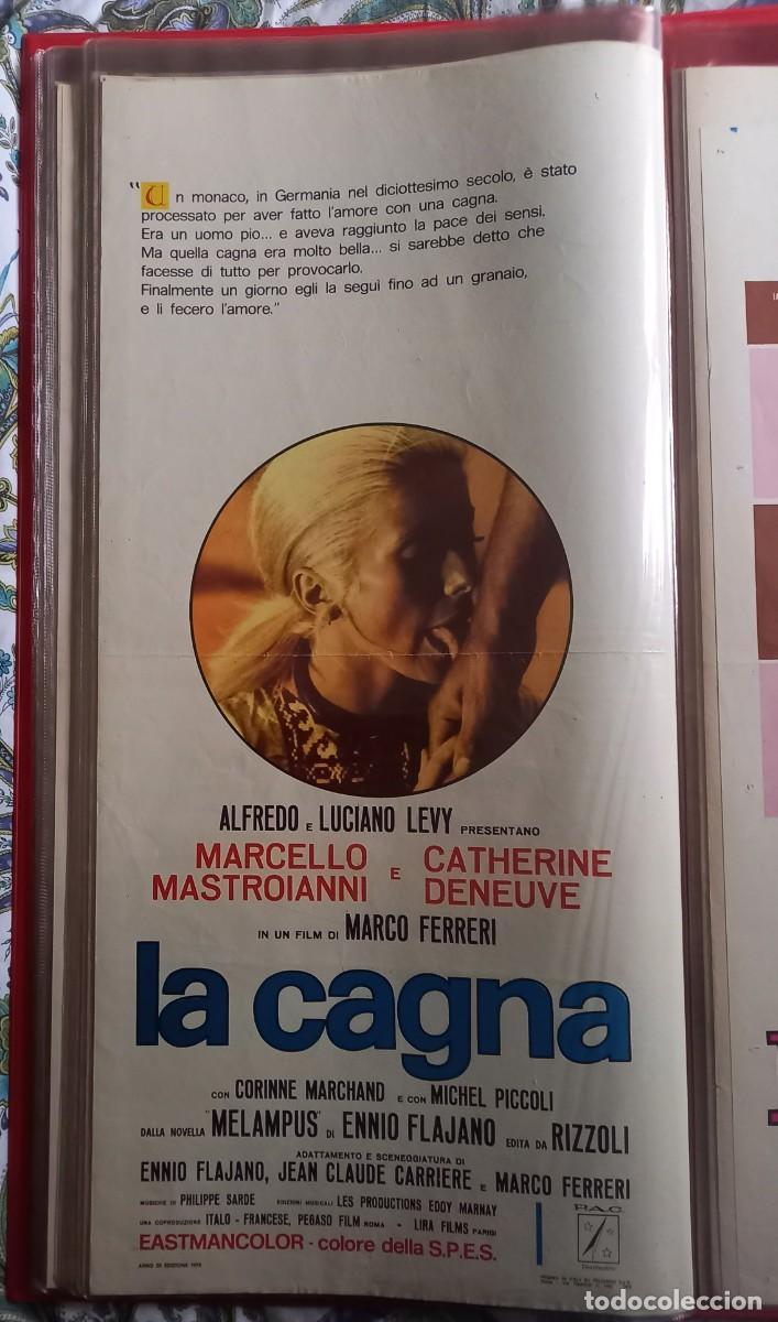 Kino: LA CAGNA 1972 POSTER cm.33X70 MARCELLO MASTROIANNI CATHERINE DENEUVE CORINNE MARCHAND