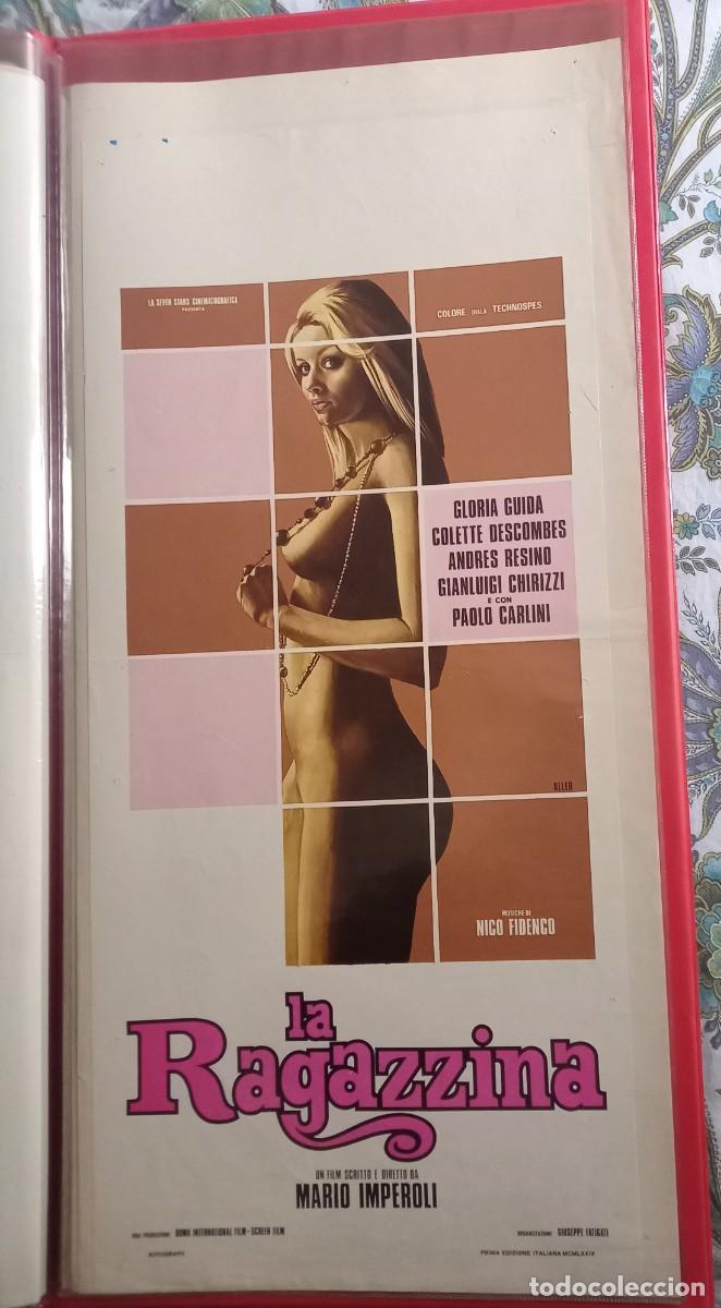 Cine: LA RAGAZZINA 1974 POSTER cm.33X70 GLORIA GUIDA COLETTE DESCOMBES ANDRES RESINO