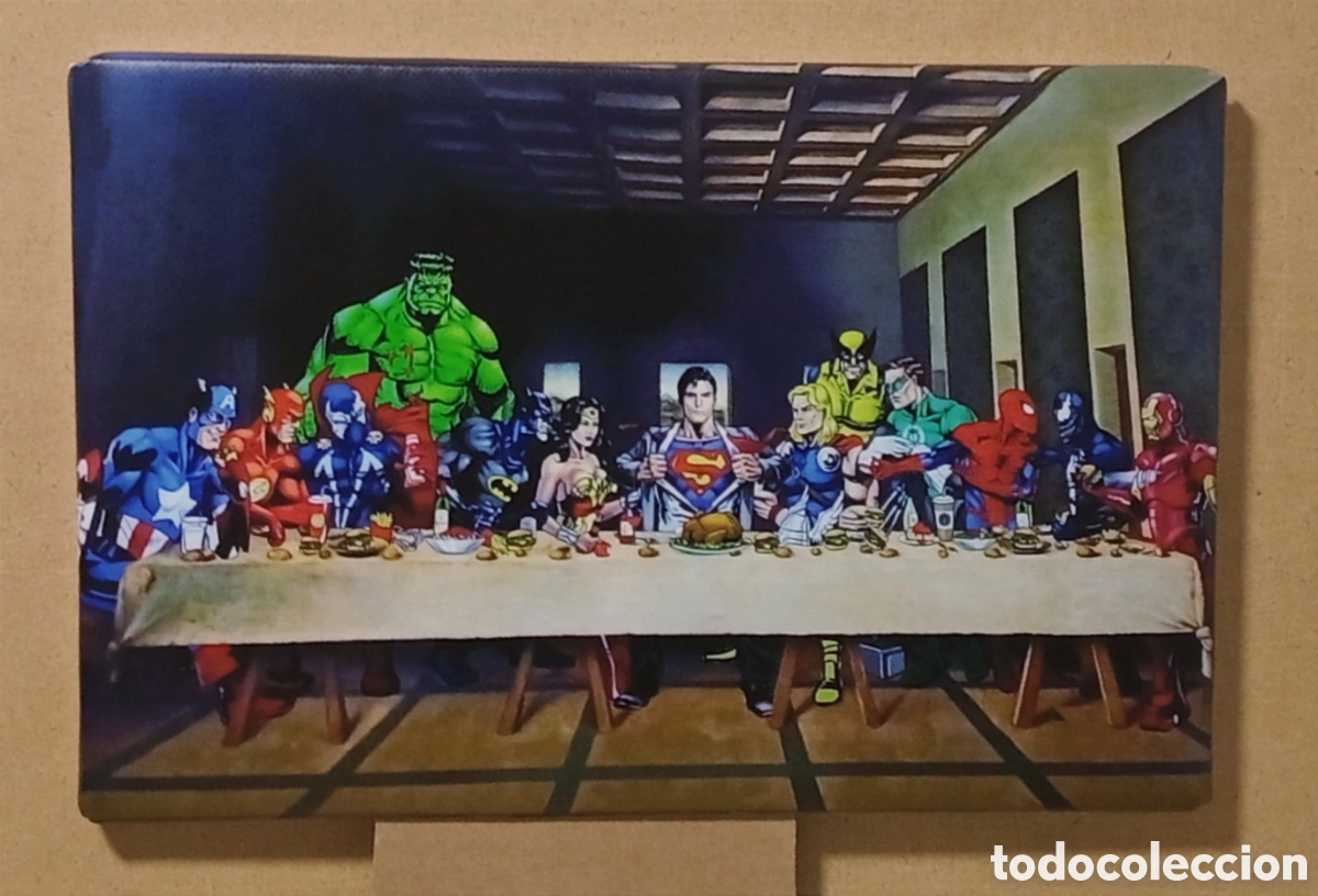Cine: Cuadro SUPERH&Eacute;ROES La ultima cena - Foto 1