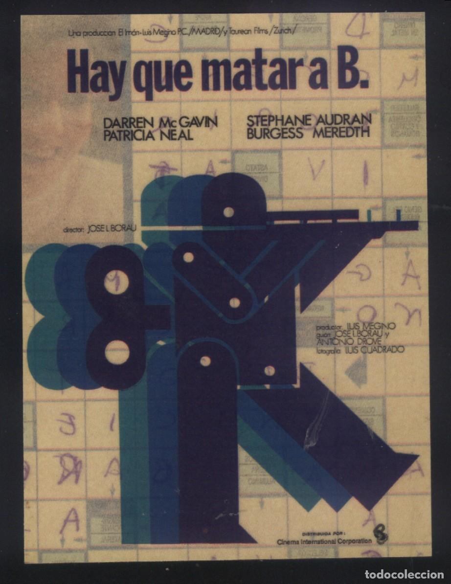 Kino: Q-11756- HAY QUE MATAR A B. (RECORTE PRENSA 9x13) Darren McGavin - St&eacute;phane Audran