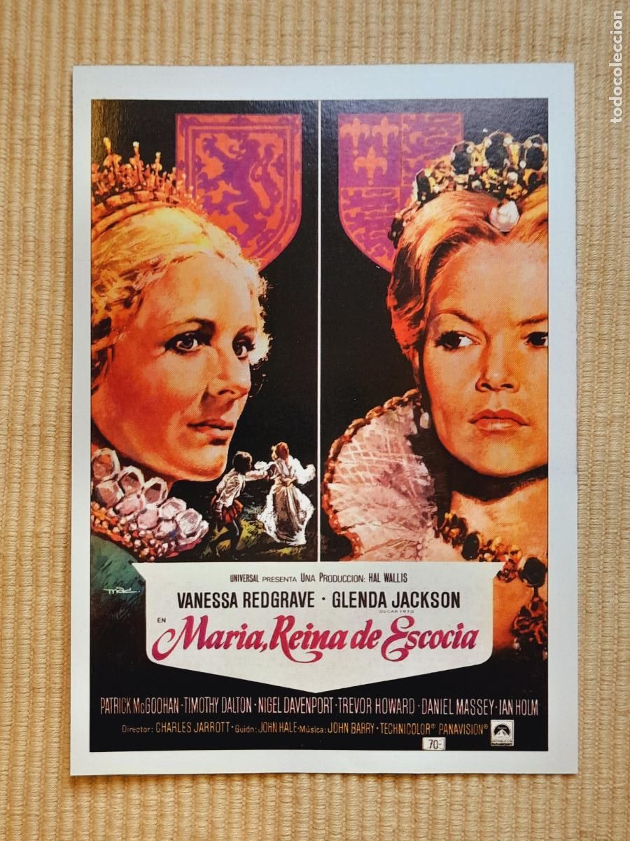 Cine: FICHA CINE HISTORIA. MARIA, REINA DE ESCOCIA (1971 Charles Jarrott) Vanessa Redgrave, Glenda Jackson