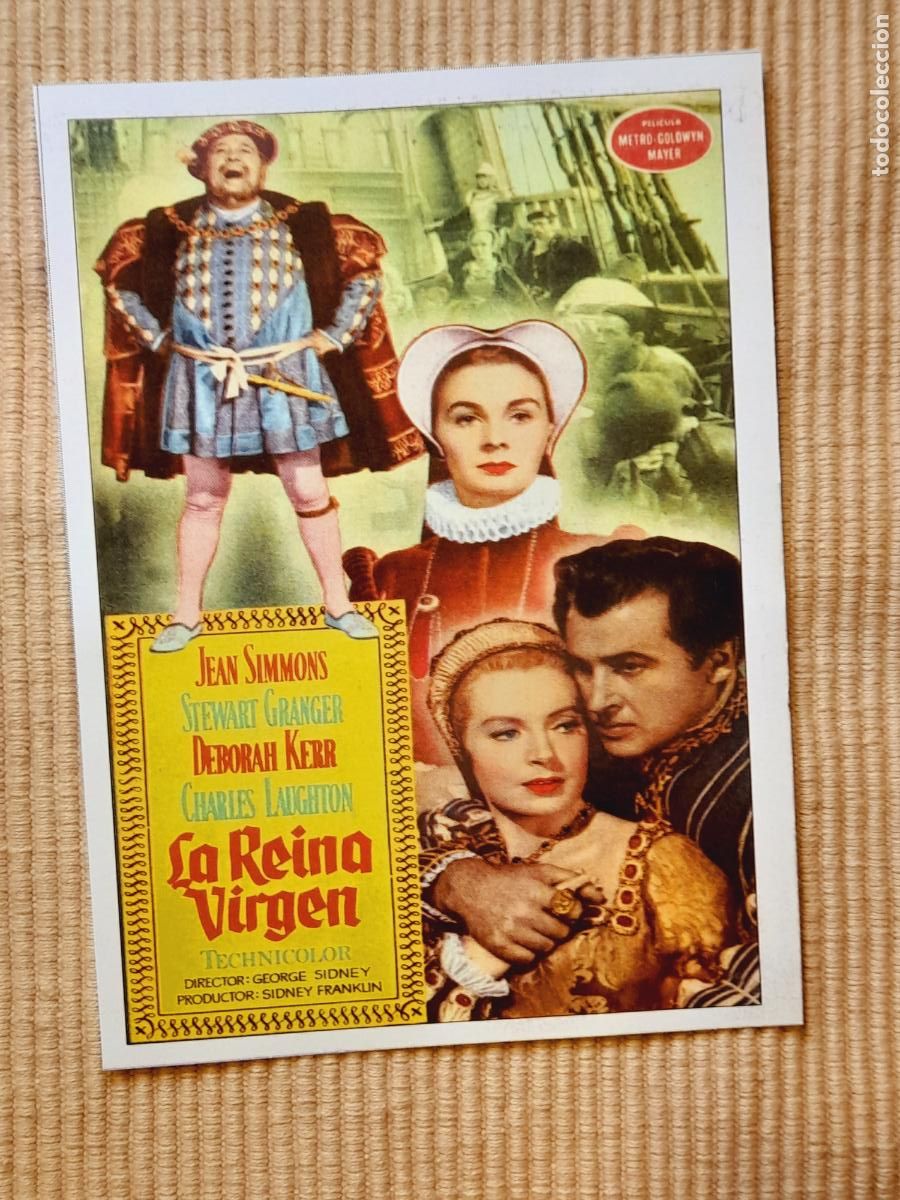 Cine: FICHA CINE HISTORIA. LA REINA VIEGEN (1953) Jean Simmons, Stewart Granger, Deborah Kerr, Charles Lau