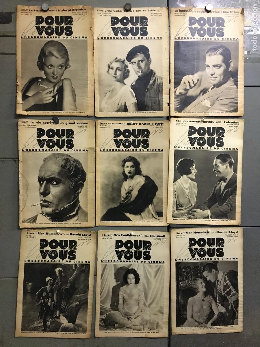 Kino: AER57 POUR VOUS LOTE 13 REVISTAS FRANCESAS 1930-31-32-33