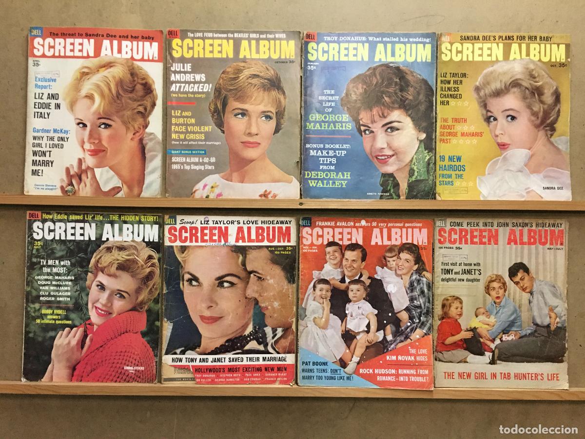 Kino: AER63 SCREEN ALBUM LOTE 8 REVISTAS AMERICANAS 1959-65