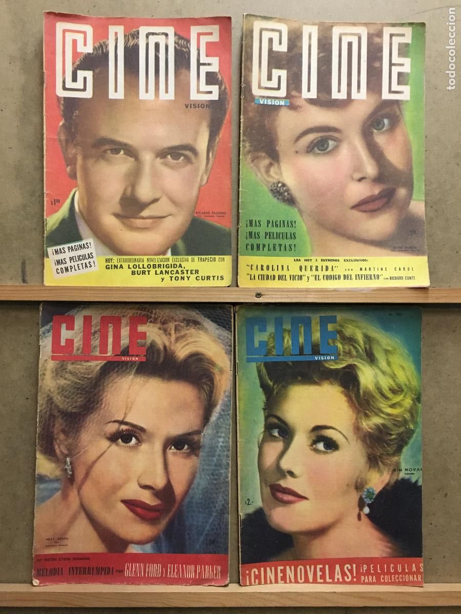 Cin&eacute;ma: AER68 CINE VISION LOTE 4 REVISTAS ARGENTINAS 1956