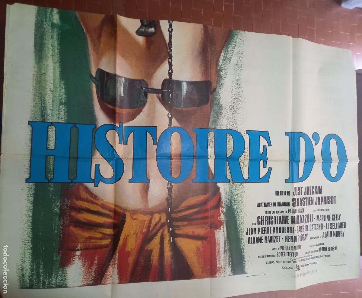 Kino: HISTOIRE D'O POSTER cm. 200X140 CORINNE CLERY IN OTTIME CONDIZIONI