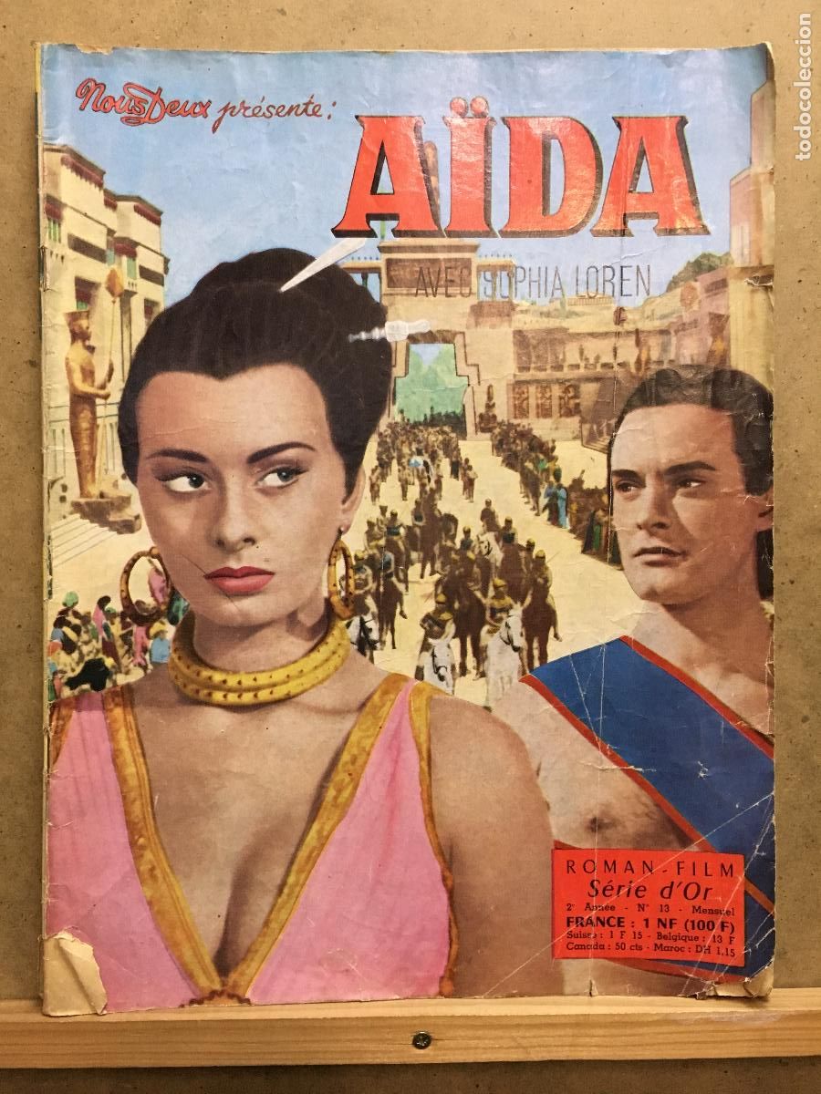 Cine: AEV14 AIDA SOFIA LOREN VERDI FOTONOVELA FRANCESA ROMAN-FILM