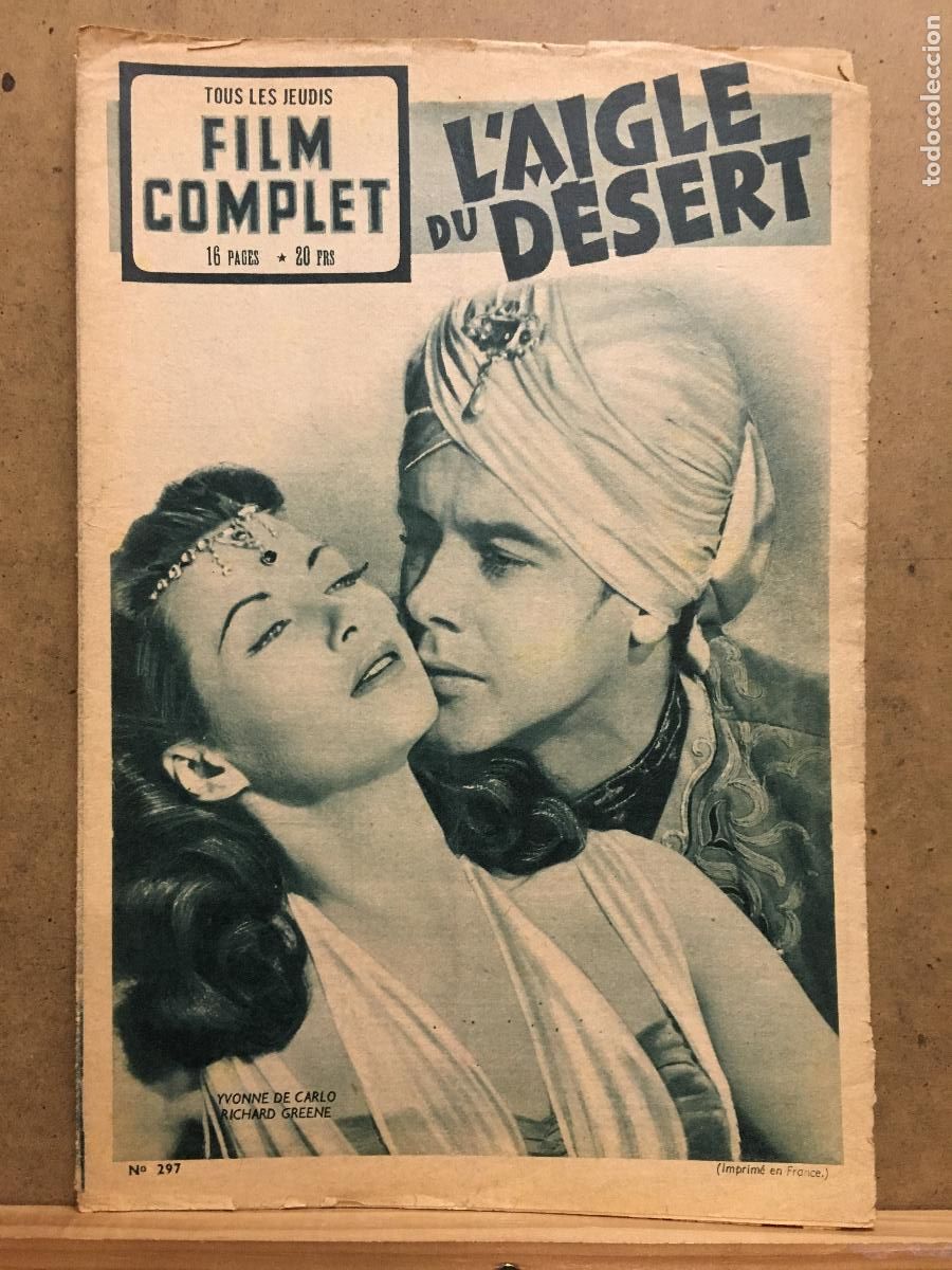 Cine: AEV15 EL HALCON DEL DESIERTO YVONNE DE CARLO NOVELA con fotos FRANCESA FILM COMPLET
