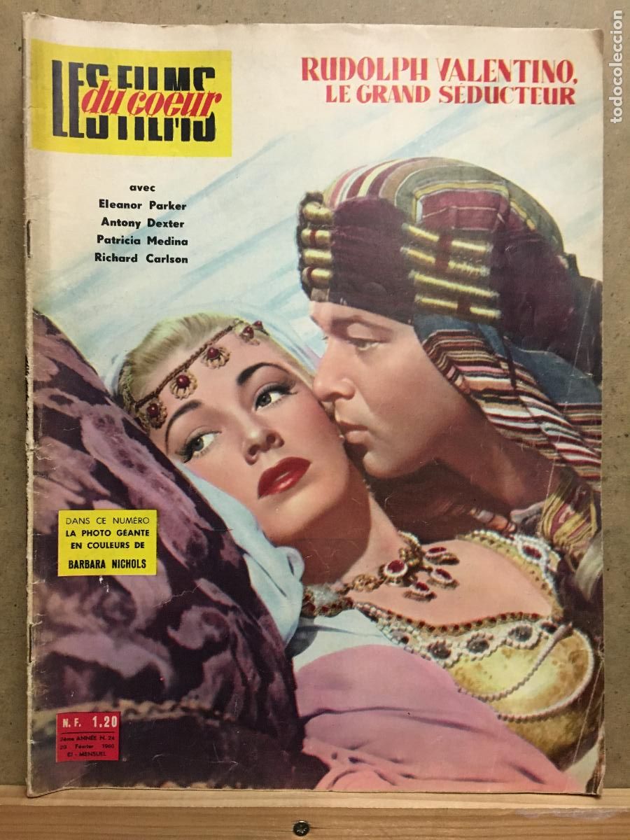 Cine: AEV63 VALENTINO ELEANOR PARKER ANTHONY DEXTER FOTONOVELA FRANCESA N&ordm; 24 20 FEBRERO 1960