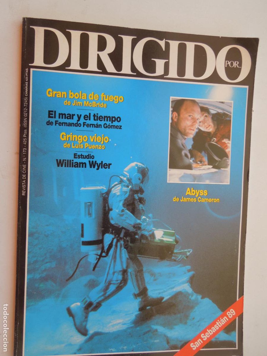 Cine: DIRIGIDO POR N&ordm; 173 , REVISTA DE CINE OCTUBRE 1989 - ABYSS. GRAN BOLA DE FUEGO. WILLIAN WYLER.