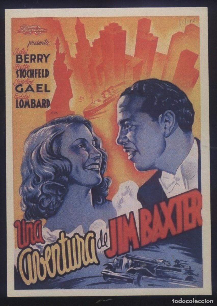 Cine: Q-00766- UNA AVENTURA DE JIM BAXTER (SON ONCLE DE NORMANDIE) SOLIG&Oacute; COPIA CON FORMATO FOLLETO MANO