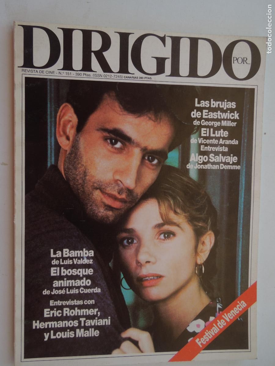Cine: DIRIGIDO POR N&ordm; 151 , REVISTA DE CINE OCTUBRE 1 - EL LUTE. VICENTE ARANDA. LAS BRUJAS DE EASTWICK.