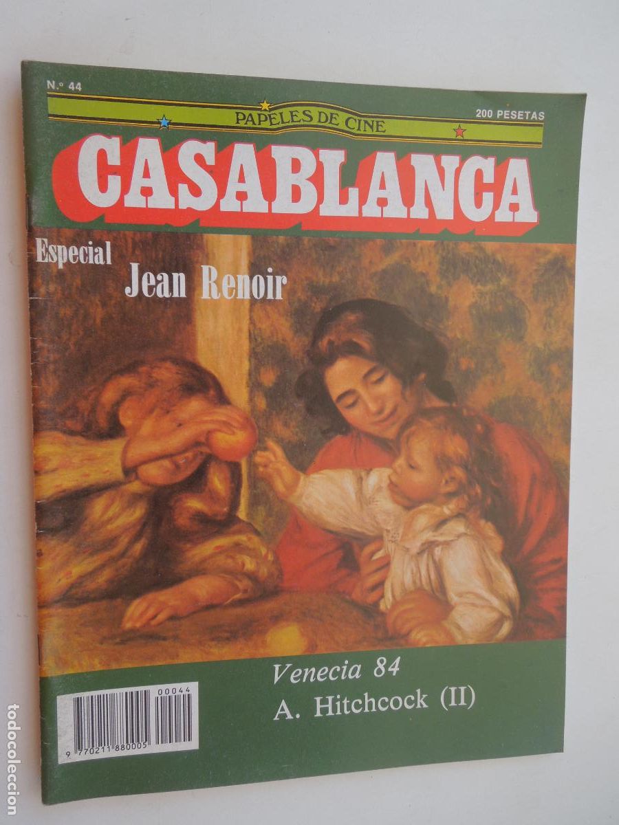 Cine: CASABLANCA N&ordm; 44 - REVISTA DE CINE OCTUBRE 1983-ESPECIAL JEAN RENOIR. ALFRED HITCHCOCK