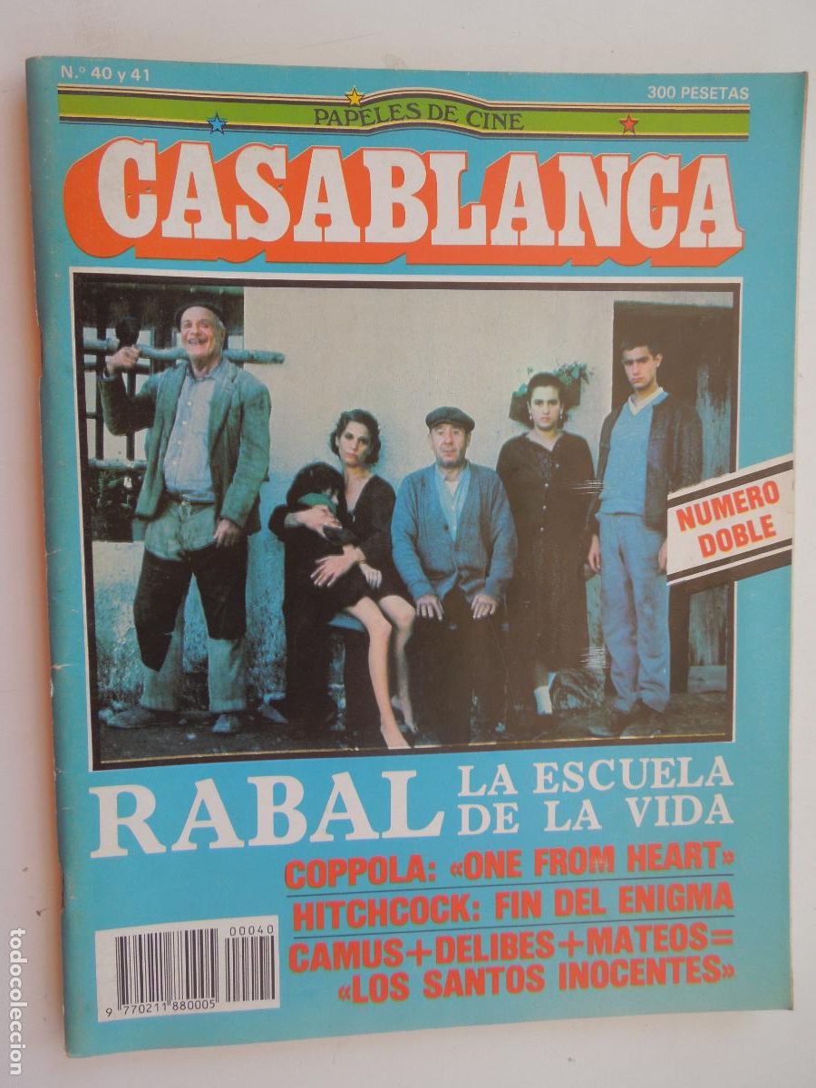 Cine: CASABLANCA N&ordm; 40-41 - REVISTA DE CINE ABRIL-MAYO 84-RABAL- COPPOLA- SERGIO LEONE- PAUL VERHOEVEN-