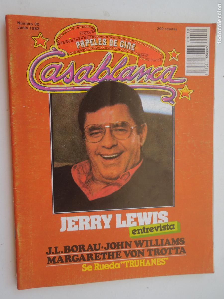 Cine: CASABLANCA N&ordm; 30 - REVISTA DE CINE -JUNIO 1983 -JERRY LEWIS - BORAU - TRUHANES -