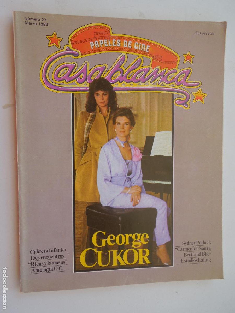 Cine: CASABLANCA N&ordm; 27 - REVISTA DE CINE -MARZO 1983 -GEORGE CUKOR- CABRERA INFANTES
