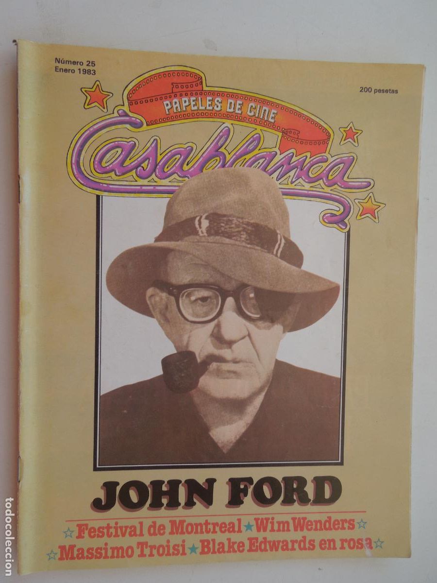 Cine: CASABLANCA N&ordm; 25 - REVISTA DE CINE -ENERO 1983 -JOHN FORD - FESTIVAL DE MONTREAL