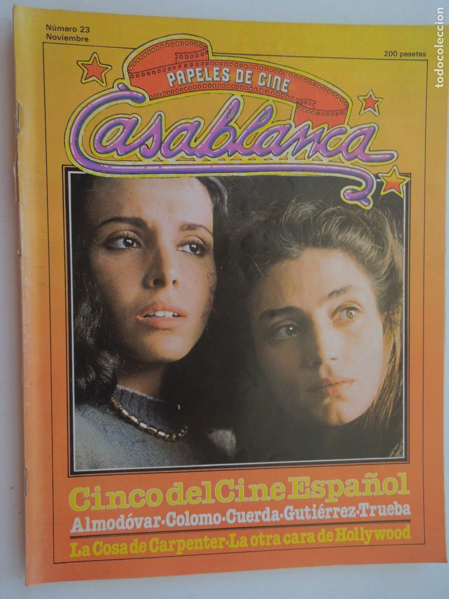 Cine: CASABLANCA N&ordm; 23 - REVISTA DE CINE -NOVIEMBRE 1982 -ALMODOVAR - COLOMO -CUERDA -TRUEBA ..