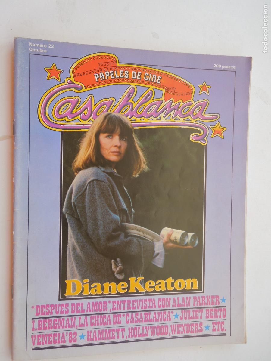Cine: CASABLANCA N&ordm; 22 - REVISTA DE CINE -OCTUBRE 1982 -DIANE KEATON , WIN WENDERS- ALAN PARKER- BERGMAN