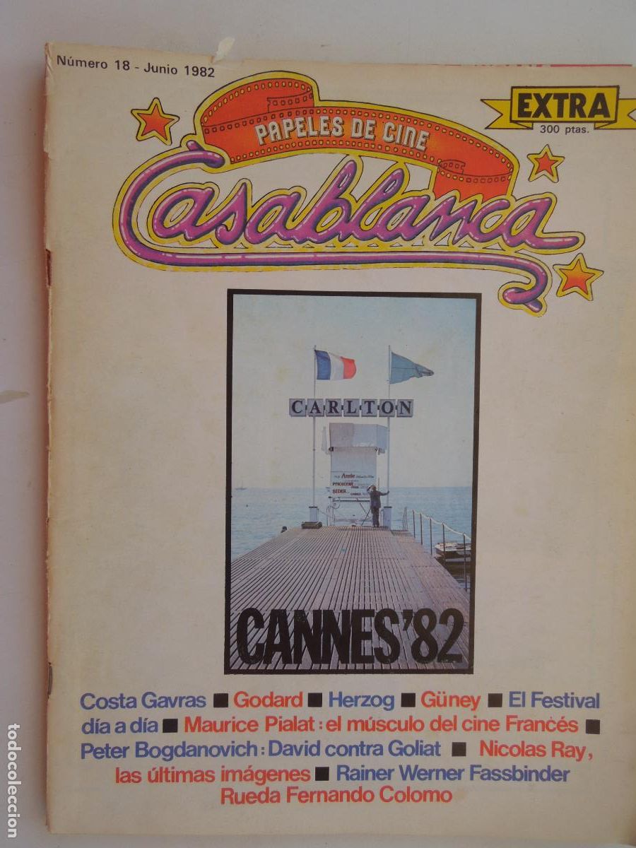 Cine: CASABLANCA N&ordm; 18 - REVISTA DE CINE -JUNIO 1982 -CANNES'82 - GAVRAS- GODARD - HERZOG ETC..