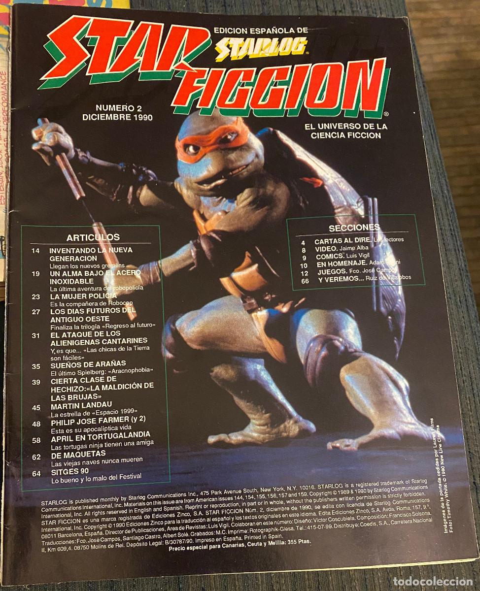Cine: 'Star Ficcion' n&ordm; 2. Dic. 1990. Revista de cine fant&aacute;stico y terror. Revista bien pero sin portada.