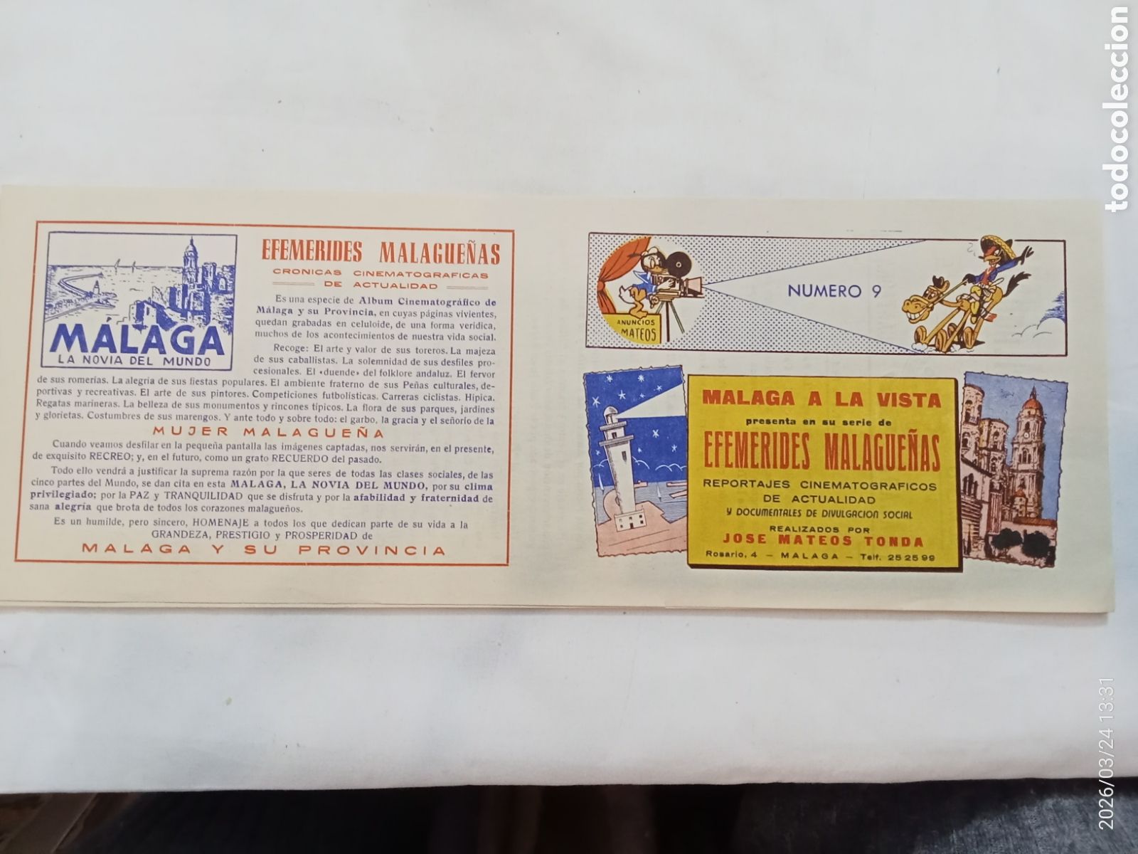 Cine: Reportajes cinematogr&aacute;fico M&aacute;laga a la vista cine Amateur n&deg;9