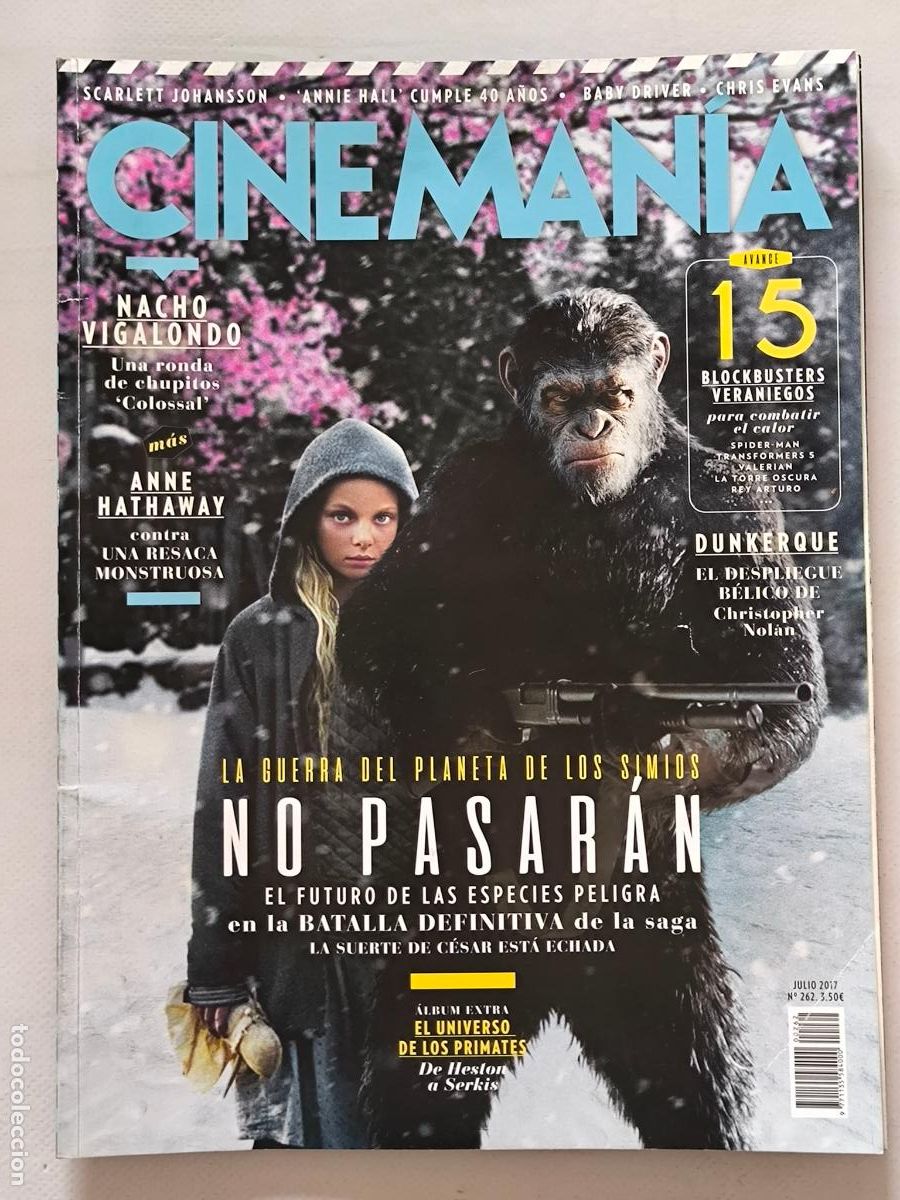 Cine: REVISTA CINEMANIA N&ordm; 262 - JULIO 2017 - LA GUERRA DEL PLANETA DE LOS SIMIOS (GR)