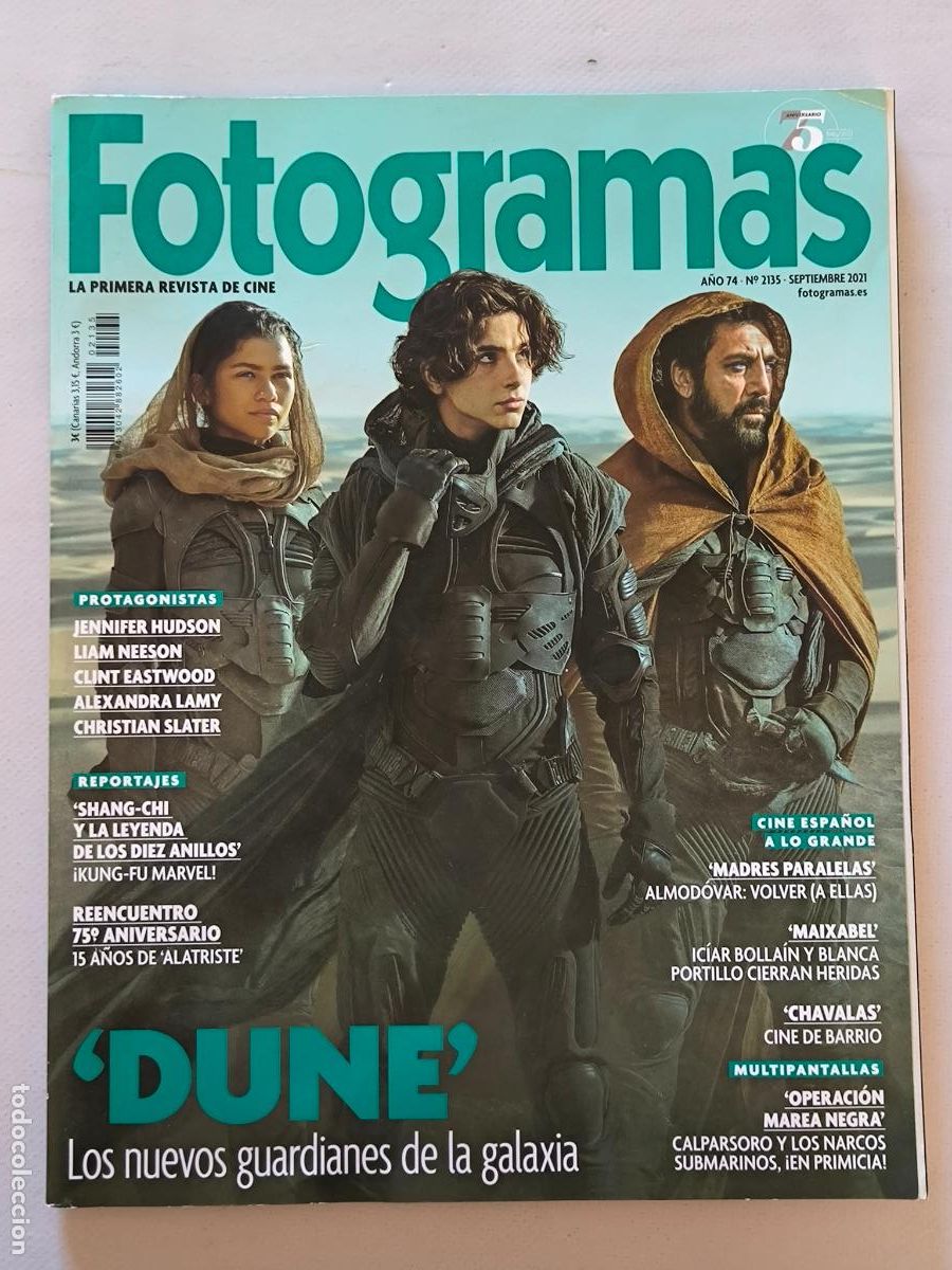 Cine: REVISTA FOTOGRAMAS N&ordm; 2135 - A&Ntilde;O 74 - SEPTIEMBRE 2021 - DUNE (A&Ntilde;)
