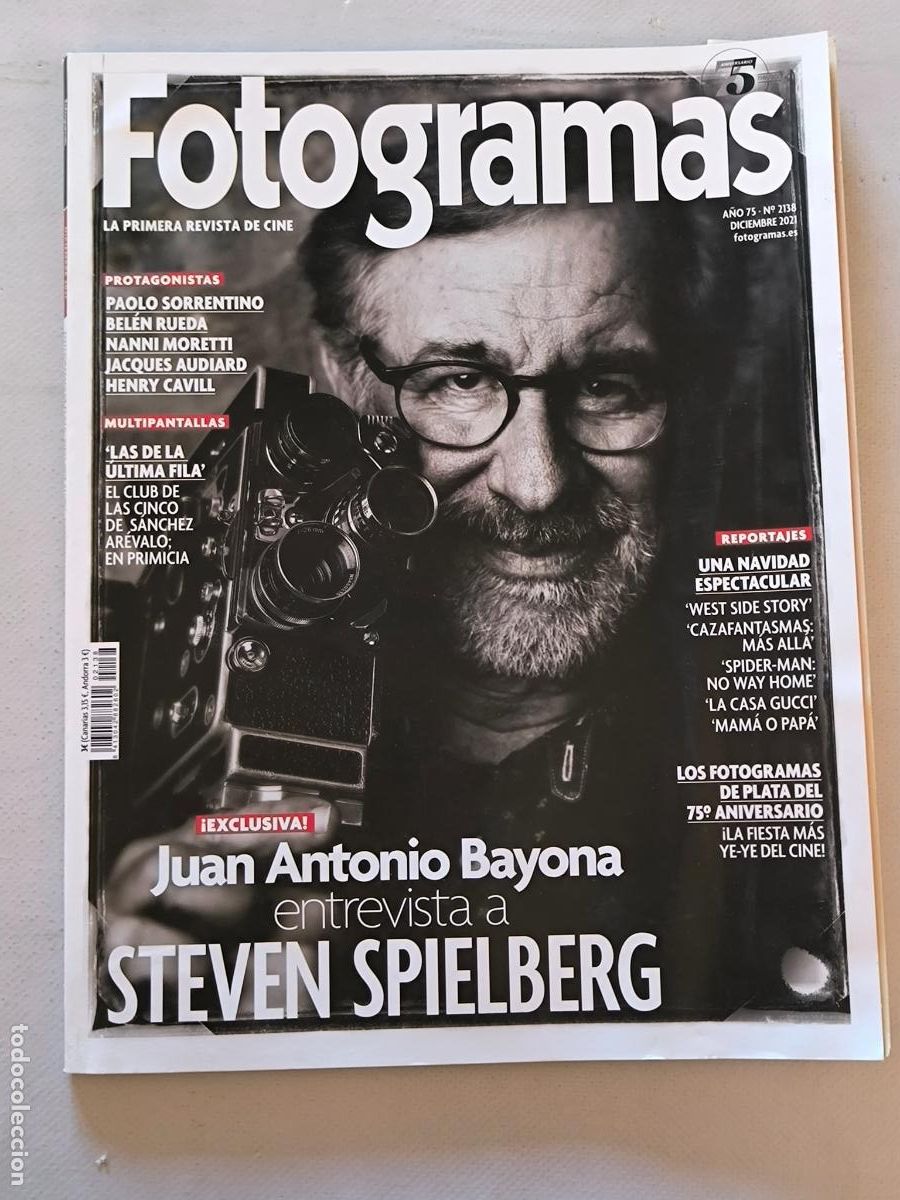 Cine: REVISTA FOTOGRAMAS N&ordm; 2138 - A&Ntilde;O 75 - DICIEMBRE 2021 - STEVEN SPIELBERG (A&Ntilde;)