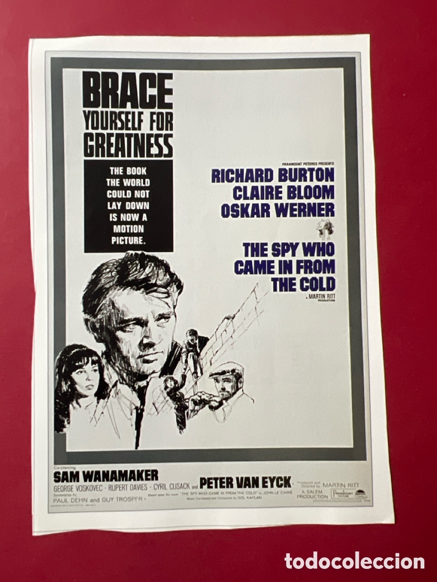 Cine: W117. CARTEL-MAN&Iacute;A ESP&Iacute;AS BRIT&Aacute;NICOS - EL ESP&Iacute;A QUE SURGI&Oacute; DEL FR&Iacute;O