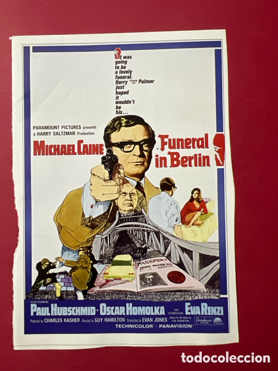 Cine: W118. CARTEL-MAN&Iacute;A ESP&Iacute;AS BRIT&Aacute;NICOS - FUNERAL EN BERL&Iacute;N