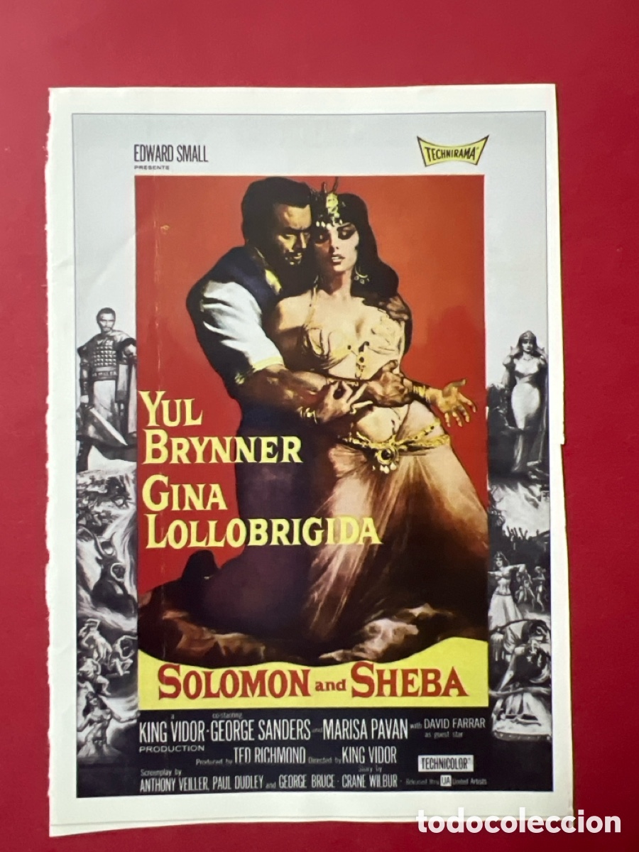 Cine: W121. CARTEL-MAN&Iacute;A CL&Aacute;SICOS CINE B&Iacute;BLICO- SALOM&Oacute;N Y LA REINA DE SABA