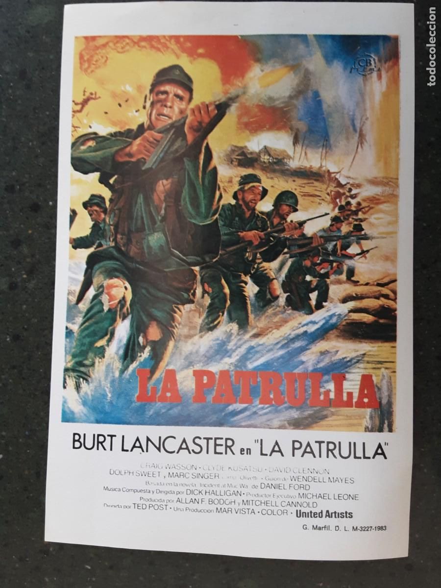 Cin&eacute;ma: LA PATRULLA, BURT LANCASTER, IMPRESO EN LOS A&Ntilde;OS 80