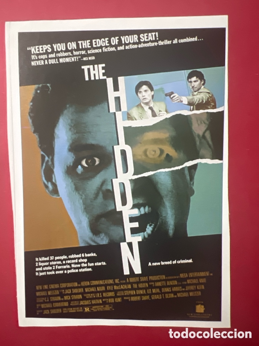 Cine: W142. CARTEL-MAN&Iacute;A - CINE DE ALIEN&Iacute;GENAS. HIDDEN: LO OCULTO