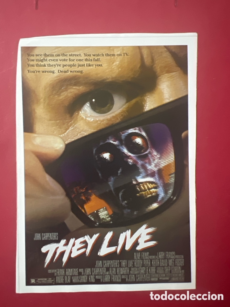 Cine: W143. CARTEL-MAN&Iacute;A - CINE DE ALIEN&Iacute;GENAS. EST&Aacute;N VIVOS