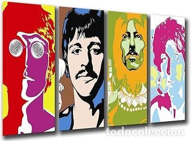 Cine: Cuadros Camara Poster Fotogr&aacute;fico Beatles, John Lennon, Paul Mccartney Tama&ntilde;o total: 131 x 62 cm...
