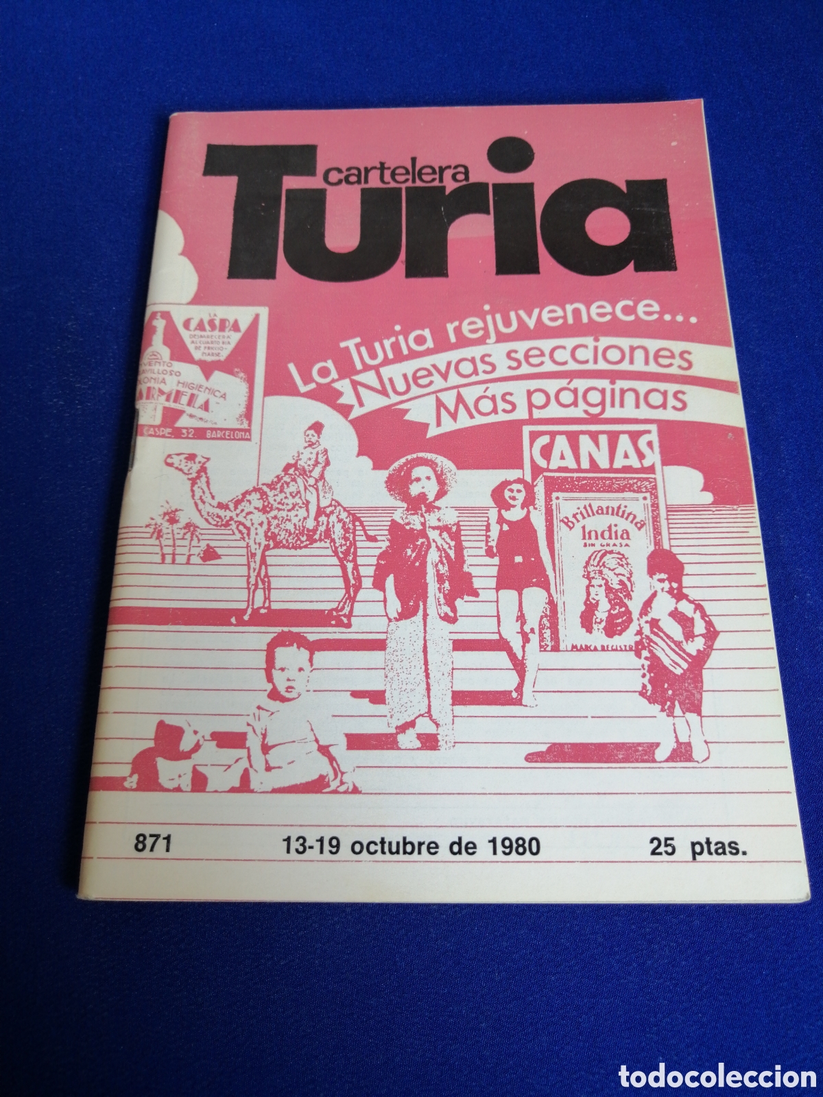 Cine: CARTELERA TURIA N&Uacute;MERO 871 COLABORACION GR&Aacute;FICAS MIGUEL CALATAYUD /VICTOR M. LA HUERTA A&Ntilde;O 1980