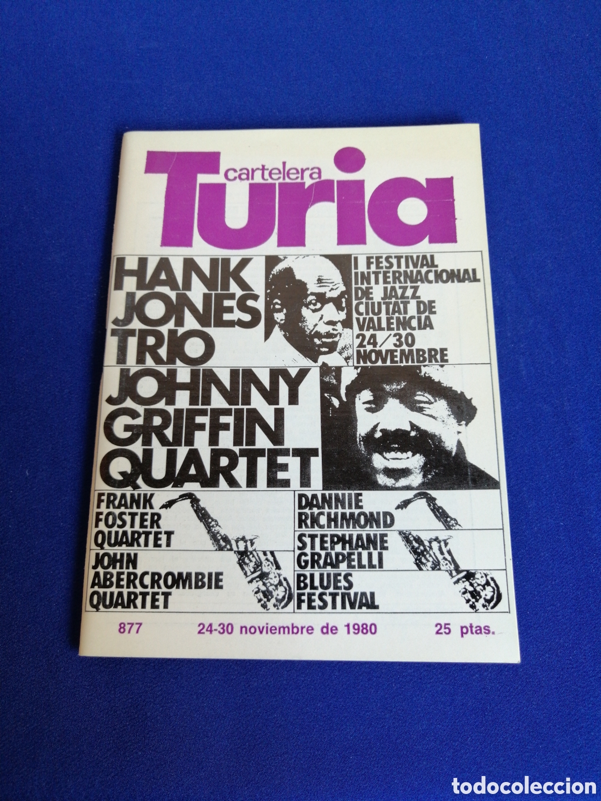 Cine: CARTELERA TURIA N&Uacute;MERO 877 GR&Aacute;FICAS M. CALATAYUD /VICTOR M. LA HUERTA-STEVE MCQUEEN -A&Ntilde;O 1980