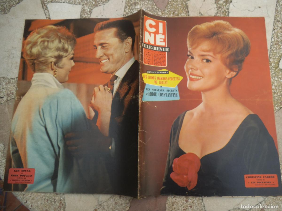 Cine: cine revue n&ordm; 29, 1960, portada christine carere ,kim novak y kirk douglas