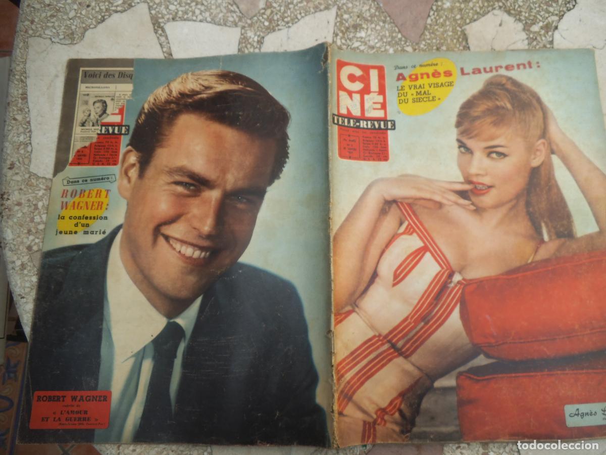 Cine: cine revue n&ordm; 5, 1959, portada agnes laurent, robert wagner