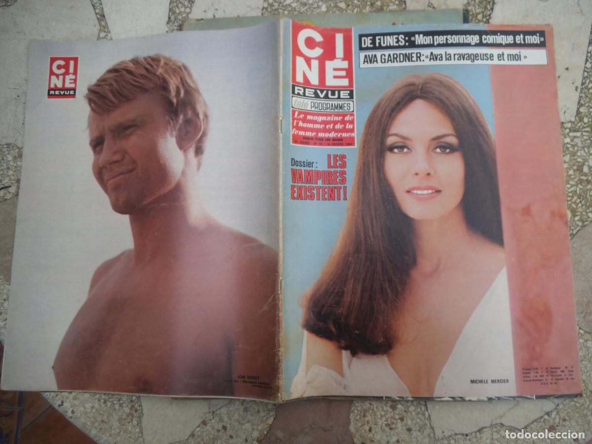Cine: cine revue n&ordm; 51, 1969, portada michelle mercier ,jon voigt, ava gardner, les vampires existent