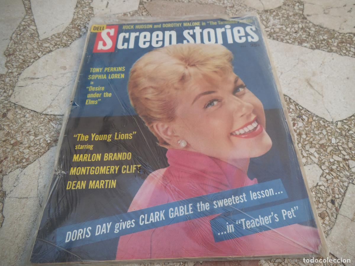Cine: revista de cine u.s.a, screen stories, vol-57,n&ordm; 1, 1958, doris day y clark gable, sophia loren tony