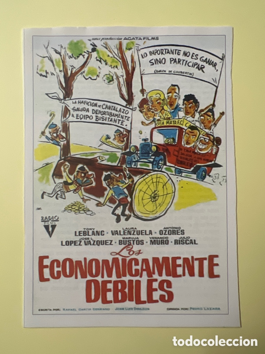 Kino: W164. CARTEL-MAN&Iacute;A FUTBOL DE CINE - LOS ECON&Oacute;MICAMENTE D&Eacute;BILES