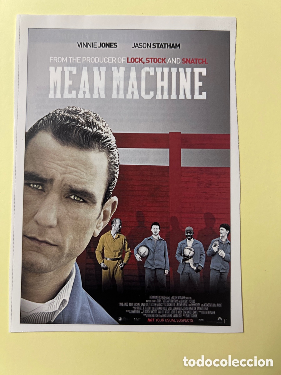 Cinema: W165. CARTEL-MAN&Iacute;A FUTBOL DE CINE - MEAN MACHINE: JUGAR DURO