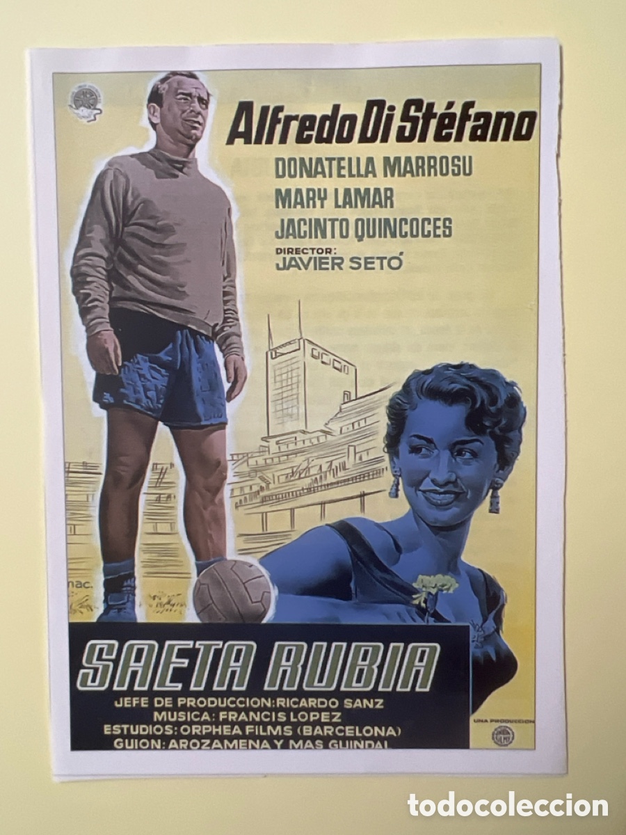 Kino: W170. CARTEL-MAN&Iacute;A FUTBOL DE CINE - SAETA RUBIA