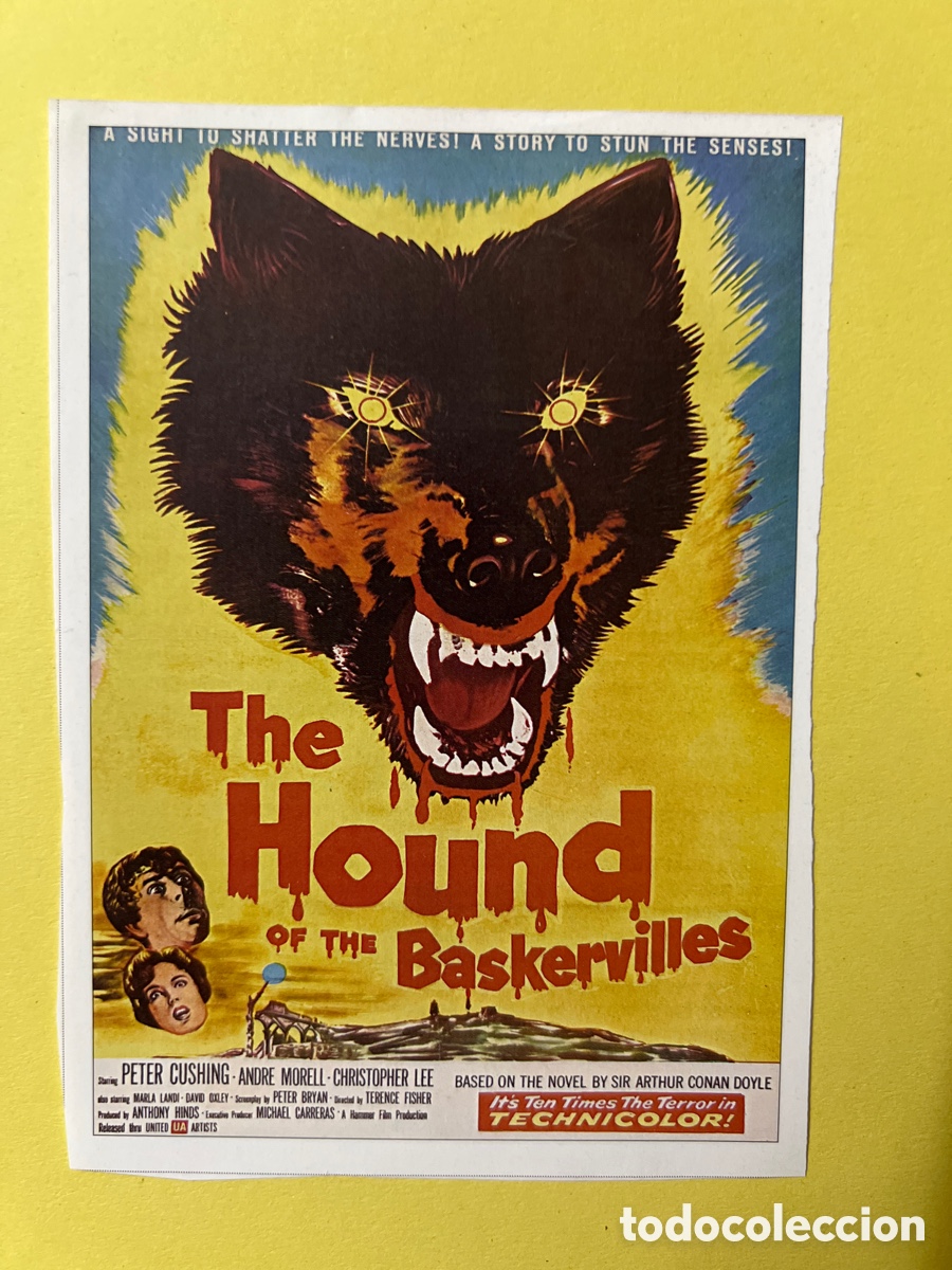 Cine: W174. CARTEL MAN&Iacute;A - SHERLOCK HOLMES - EL PERRO DE LOS BASKERVILLE