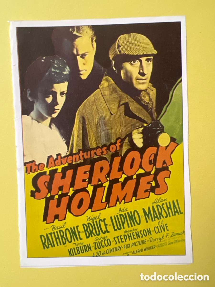 Cine: W181. CARTEL MAN&Iacute;A - SHERLOCK HOLMES - LAS AVENTURAS DE SHERLOCK HOLMES -